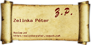 Zelinka Péter névjegykártya